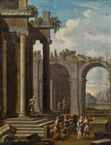 Ruinencapriccio Mit Eleganter Staffage