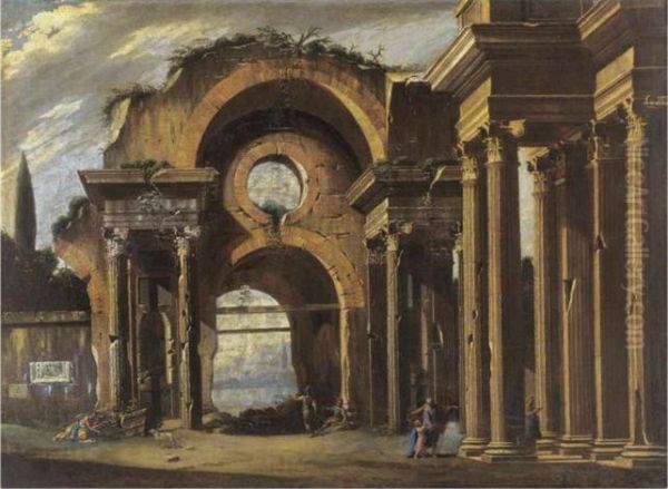 Basilica Of Constantine With Ionic Columns And Circular Opening - view 1