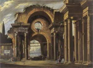 Basilica Of Constantine With Ionic Columns And Circular Opening