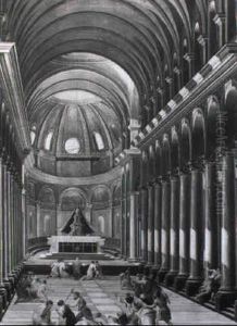 Interno Di Chiesa Con Scena Di Assassinio