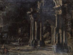 Figures By Classical Ruins Figures By Classical Ruins