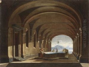 Architettura Con Vasca E Lavandaie by Viviano Codazzi