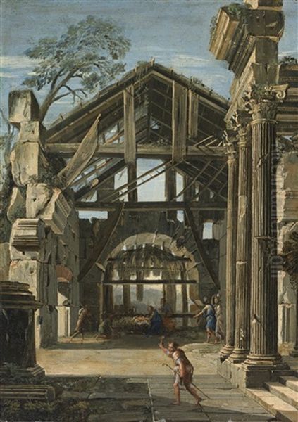 The Nativity In An Ancient Ruin - view 1