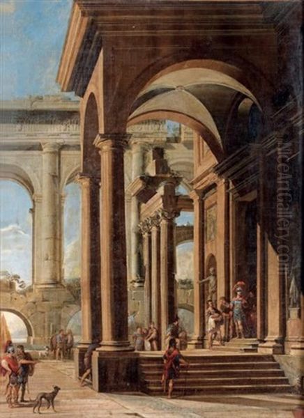 Scene Antique Dans Des Arcades De Palais Classiques - view 1