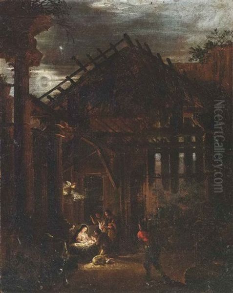 Capriccio Di Rovine Con Adorazione Dei Pastori (collab. W/an Anonymous Roman Artist) - view 1
