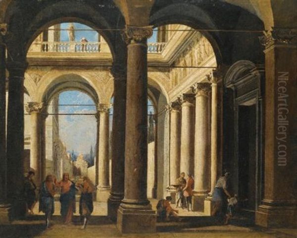 Architectural Capriccio With Christ Preaching - view 1