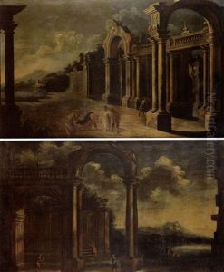 Paysage D'architecture Au Tribut A Cesar (+ Paysage D'architecture Pres De La Cote; Pair)