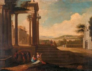 Capriccio With Figures by Viviano Codazzi