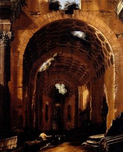 Pastori All'interno Della Basilica Di Massenzio (in Collab. W/filippo Lauri) by Viviano Codazzi