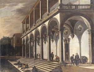 View Of The Villa Poggioreale, Naples (w/ Domenico Gargiulo) by Viviano Codazzi