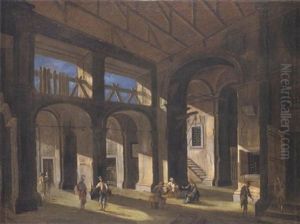 Architettura Con Figure by Viviano Codazzi