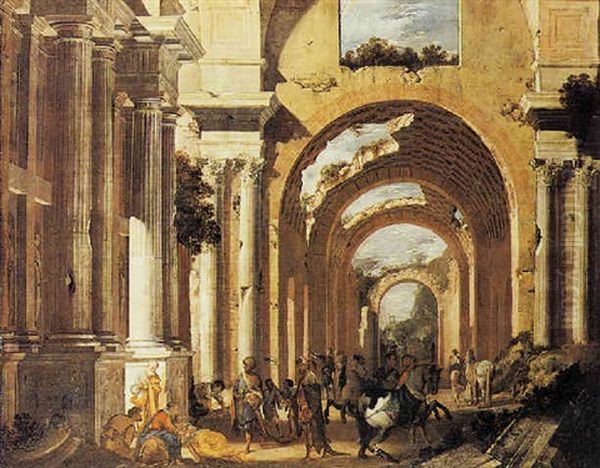Prospettiva Architettonica Con L'adorazione Dei Magi - view 1
