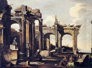 Paesaggio Con Rovine E Figure