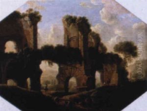 Vue De La Ruine D'un Aqueduc Romain by Viviano Codazzi