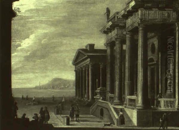 Architectures Romaines Pres D'un Rivage - view 1