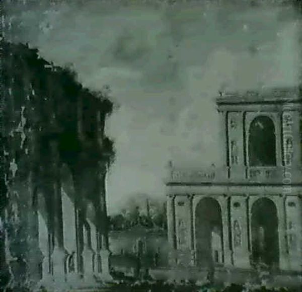 Capriccio Landscape With Ruined Classical Buildings - view 1