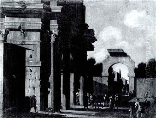 Architectural Capriccio With Figures - view 1