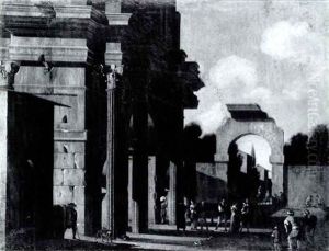 Architectural Capriccio With Figures