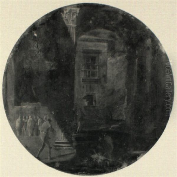 Architectural Capricci With Figures - view 1