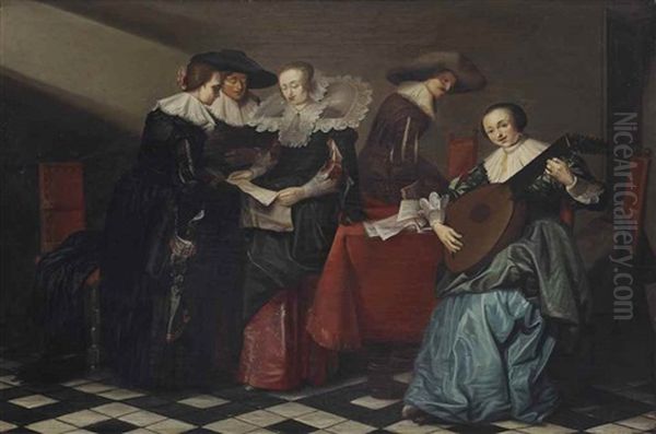 An Interior With An Elegant Company Making Music And Singing - view 1