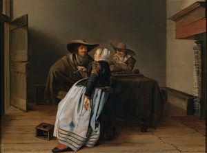 Elegant Company Smoking In An Interior