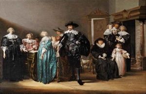 A Group Portrait Of The Twent Family In An Interior by Pieter Codde