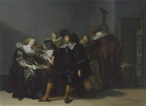 Interieur Mit Musizierender Gesellschaft by Pieter Codde