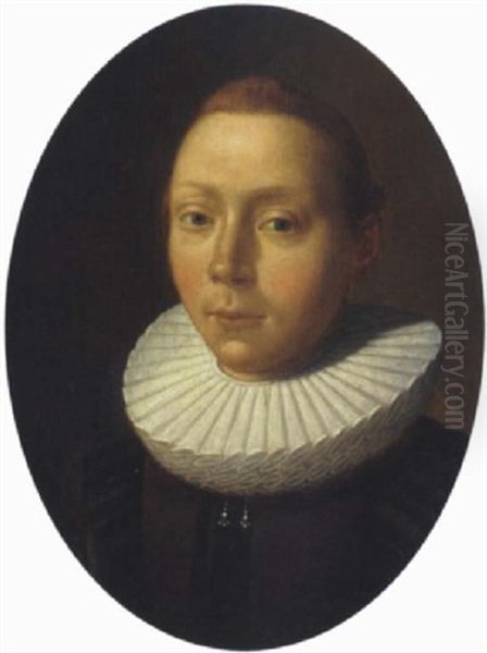 Portrait Of A Gentleman In A Brown And Black Doublet And A White Ruff - view 1