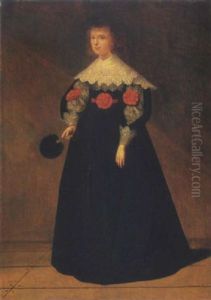 Portrait D'une Dame En Robe Noire by Pieter Codde
