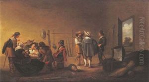A Guardroom Interior by Pieter Codde