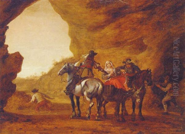 Bandits Hijacking A Couple Travelling On A Donkey - view 1