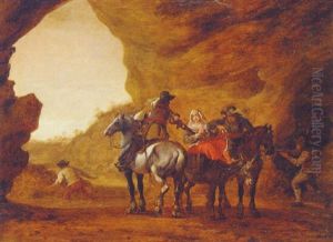 Bandits Hijacking A Couple Travelling On A Donkey
