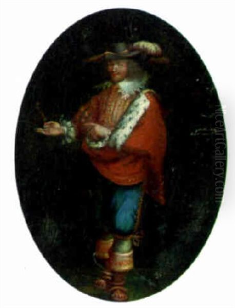 Portrait Of An Officer Holding A Miniature - view 1