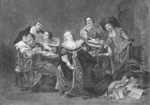 Elegant Figures In An Interior - view 1
