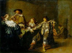 Elegant Company Music-making In An Interior Elegant Company Music-making In An Interior