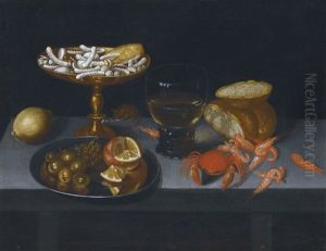 Still Life With Shellfish, Fruit And Sweets On A Table by Francesco Codino