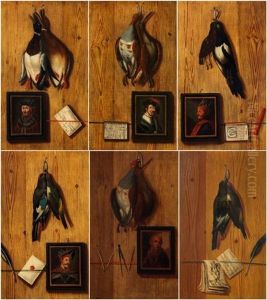 Trophee De Chasse Aux Oiseaux (set Of 6) by Johann Michael Codomann