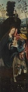 Geburt Christi - Heilige Familie Auf Der Flucht Nach Agypten by Pieter Ii Coecke Van Aelst