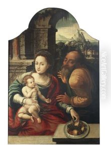 The Holy Family by Pieter Ii Coecke Van Aelst