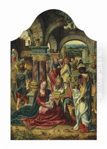 The Adoration Of The Magi (in Collab. W/studio) by Pieter Ii Coecke Van Aelst