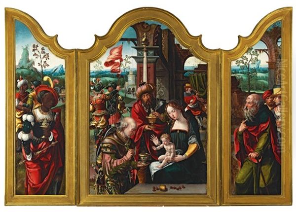 A Triptych: The Adoration Of The Magi - view 1