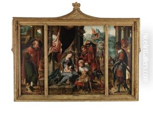 Anbetung Der Drei Konige Triptychon