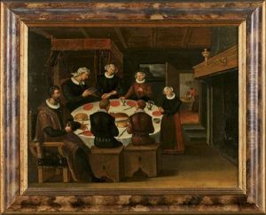 Tischgesellschaft by Pieter Ii Coecke Van Aelst