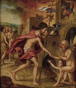 Descendimiento Al Infierno by Pieter Ii Coecke Van Aelst
