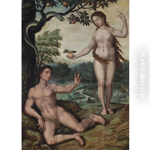Adam And Eve In The Garden Of Eden - view 1