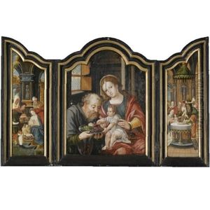 Holy Family (triptych) by Pieter Ii Coecke Van Aelst