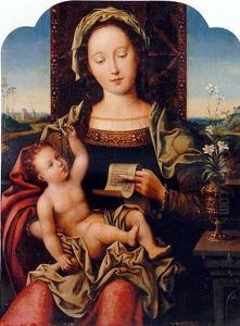 The Virgin And Child Enthroned by Pieter Ii Coecke Van Aelst
