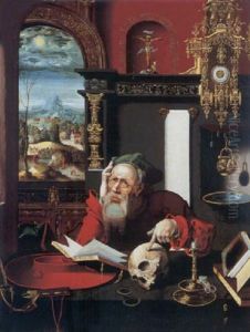 St. Jerome In His Study, A Landscape Seen Through The Window