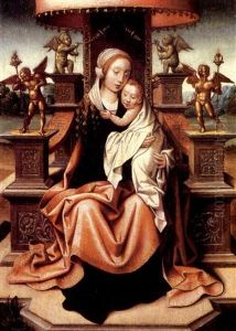 The Virgin And Child Enthroned by Pieter Ii Coecke Van Aelst