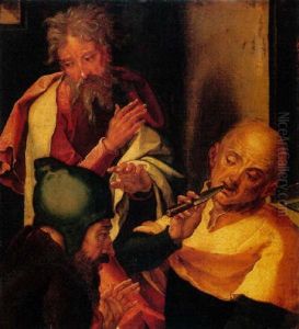 Three Elders Disputing by Pieter Ii Coecke Van Aelst